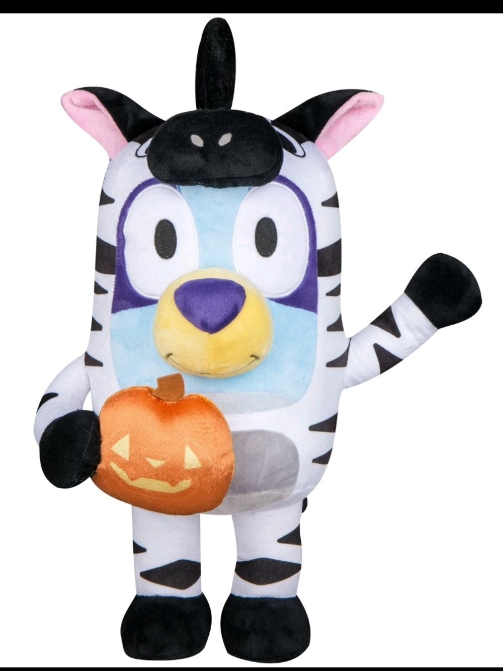 Halloween Porch Greeter Bluey in Zebra Costume 14.17 in x 11.41 in x 19.68 in